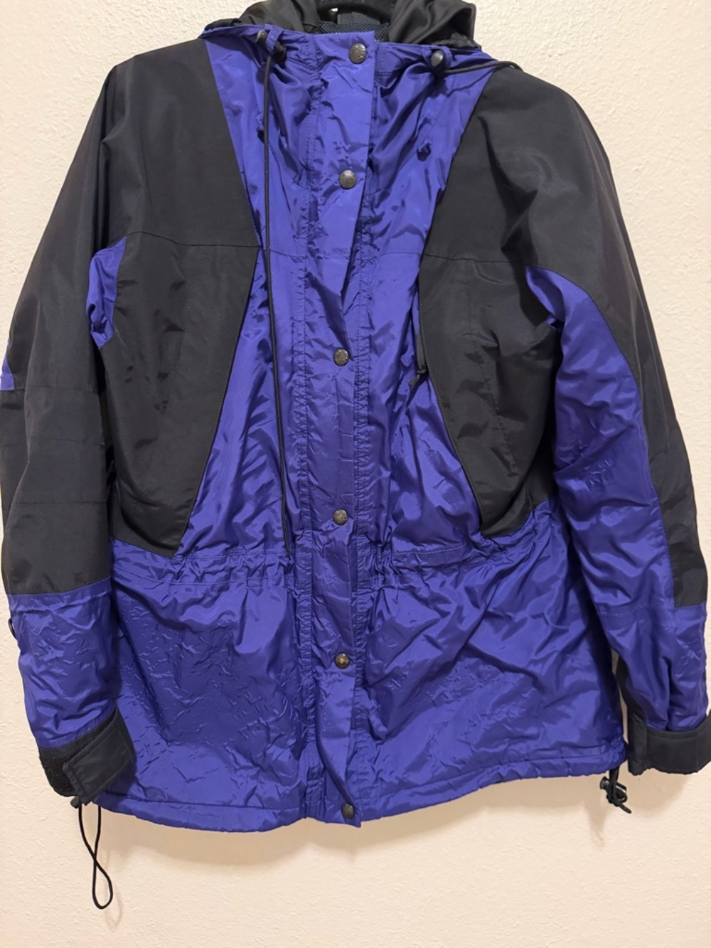 The North Face Gore-Tex Jacket Women’s Medium Purple Black Hooded Shell Coat